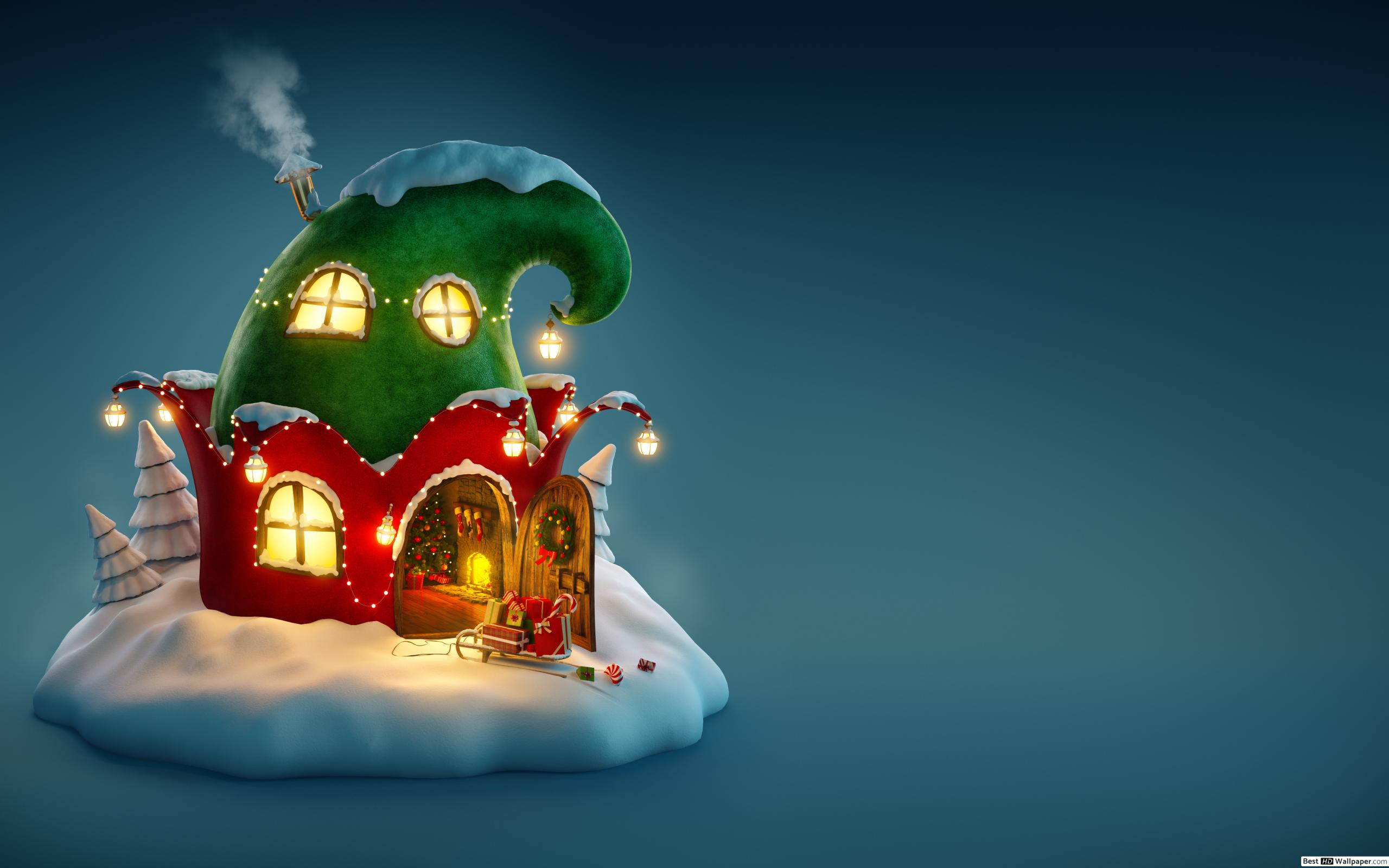 Christmas Elf House - HD Wallpaper 