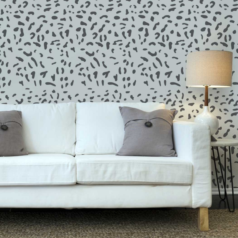 Cat Skin Allover Wall Stencil - Studio Couch - HD Wallpaper 