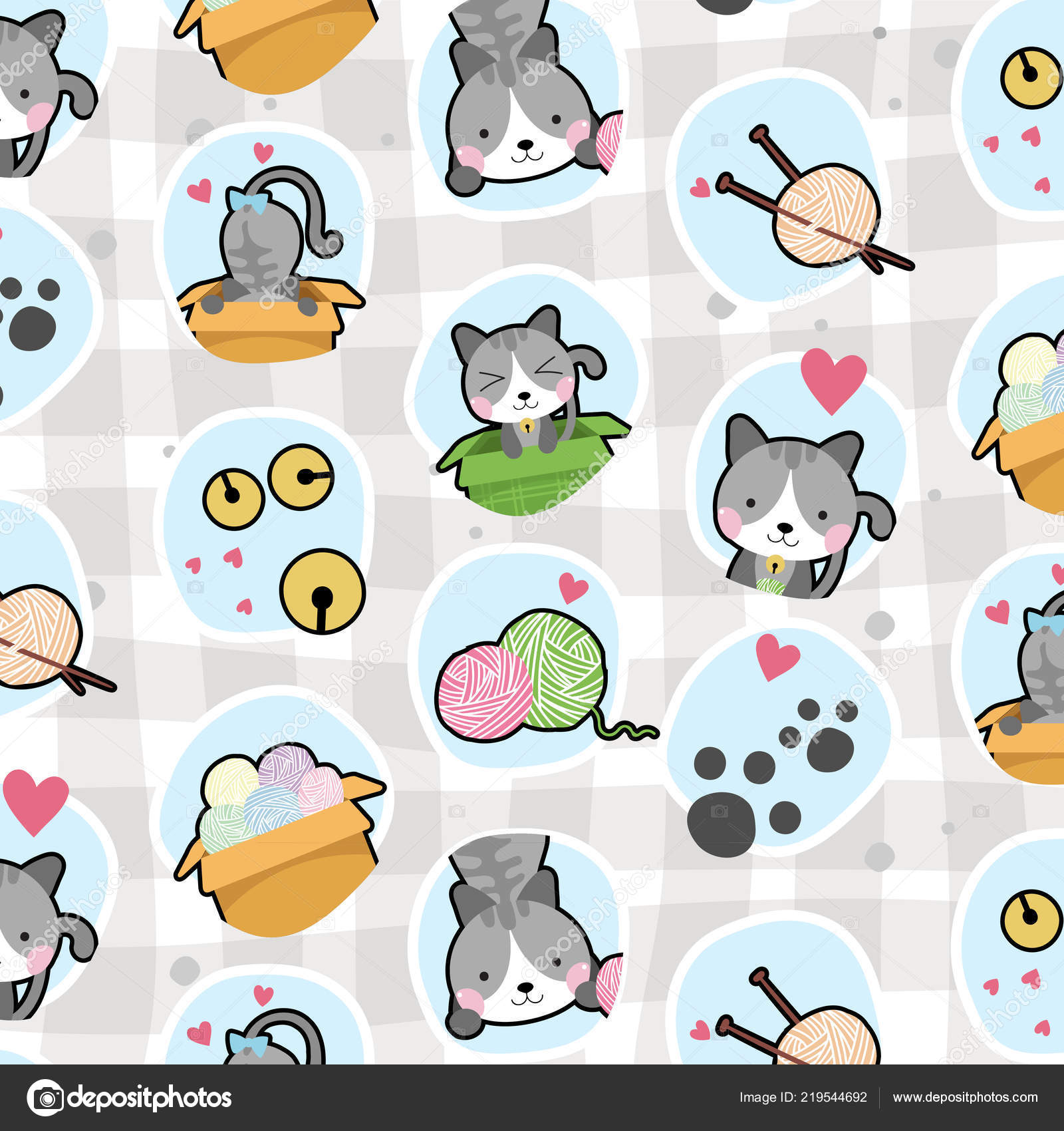 Cats Paws Seamless Pattern - HD Wallpaper 