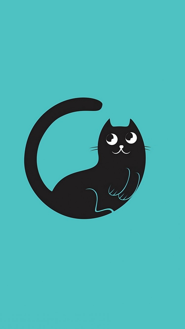 Iphone Wallpaper Cat Art - HD Wallpaper 