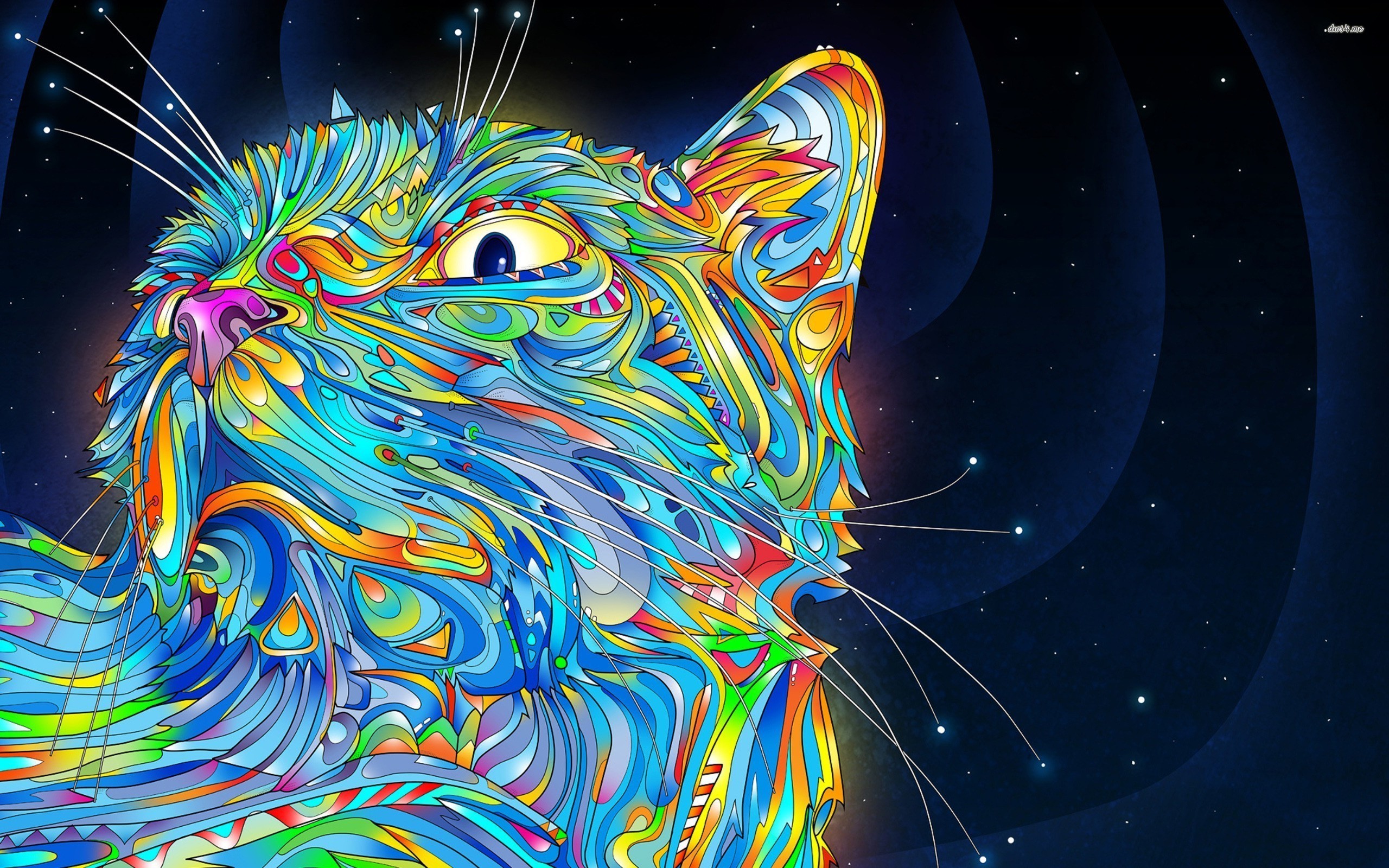 Trippy Cat Backgrounds - HD Wallpaper 