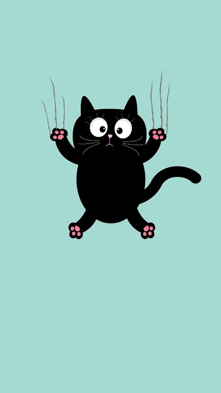 Cartoon Black Cat Wallpaper Iphone - 720x1280 Wallpaper 