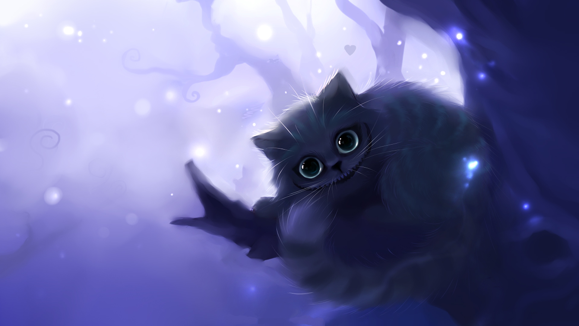 Anime Background Cat - HD Wallpaper 