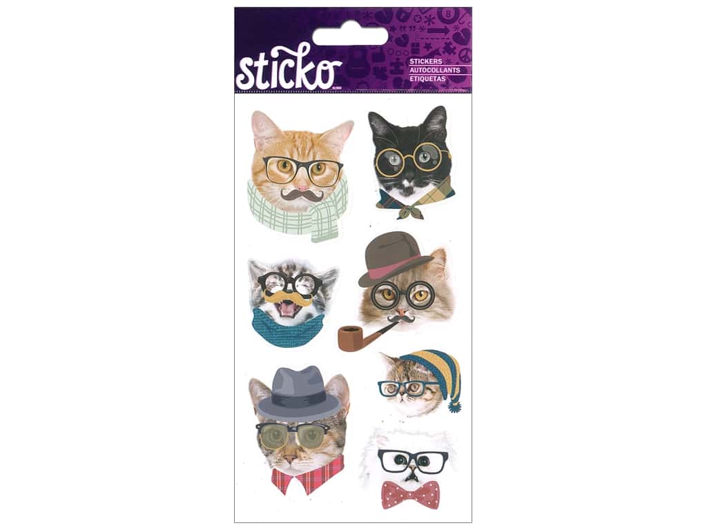 Ek Sticko Stickers Hipster Cats - Sticker - HD Wallpaper 