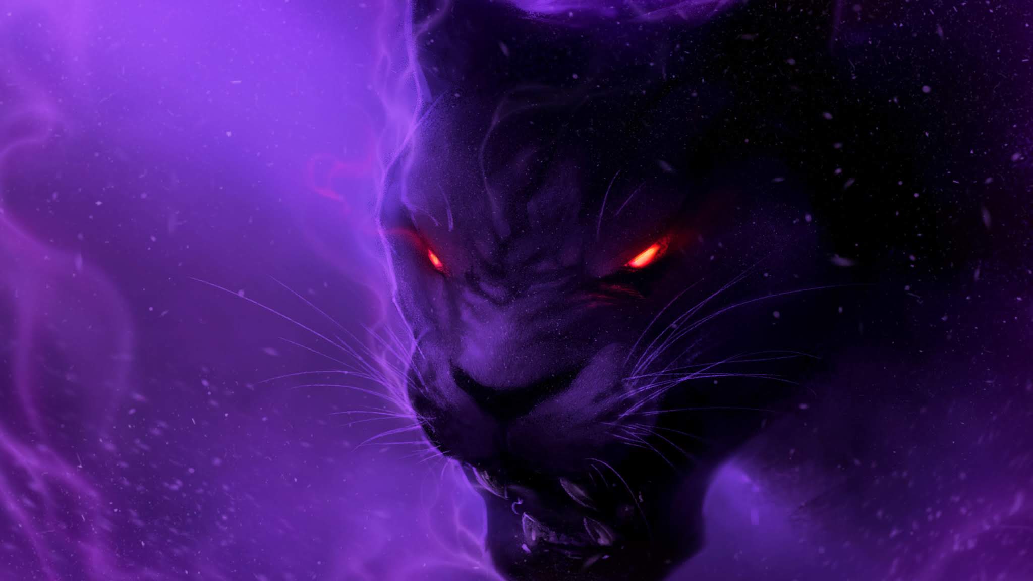 Black Panther Fantasy Wallpaper - Cool Black Panther Wallpaper Animal - HD Wallpaper 