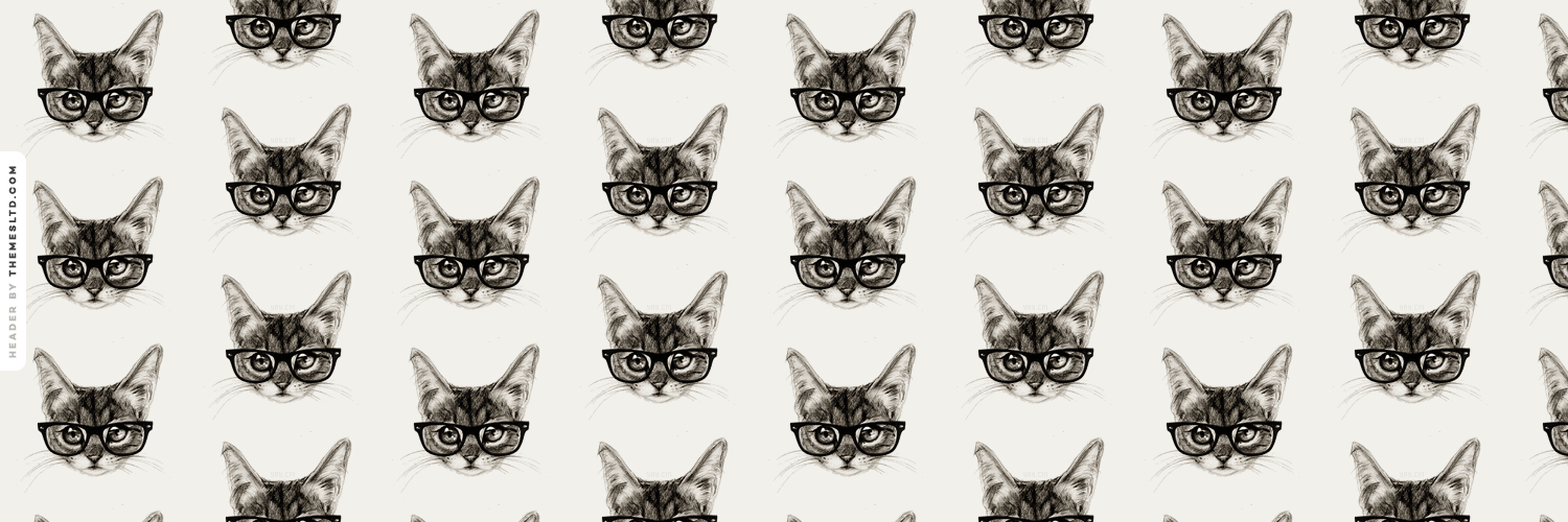 Hipster Cat Twitter Headers - Cat Twitter Background - HD Wallpaper 