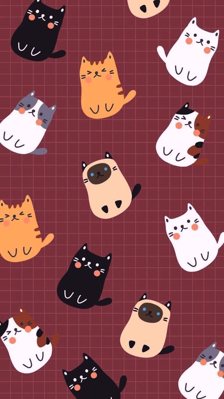 Cat Cartoon Wallpaper Iphone - 750x1333 Wallpaper 