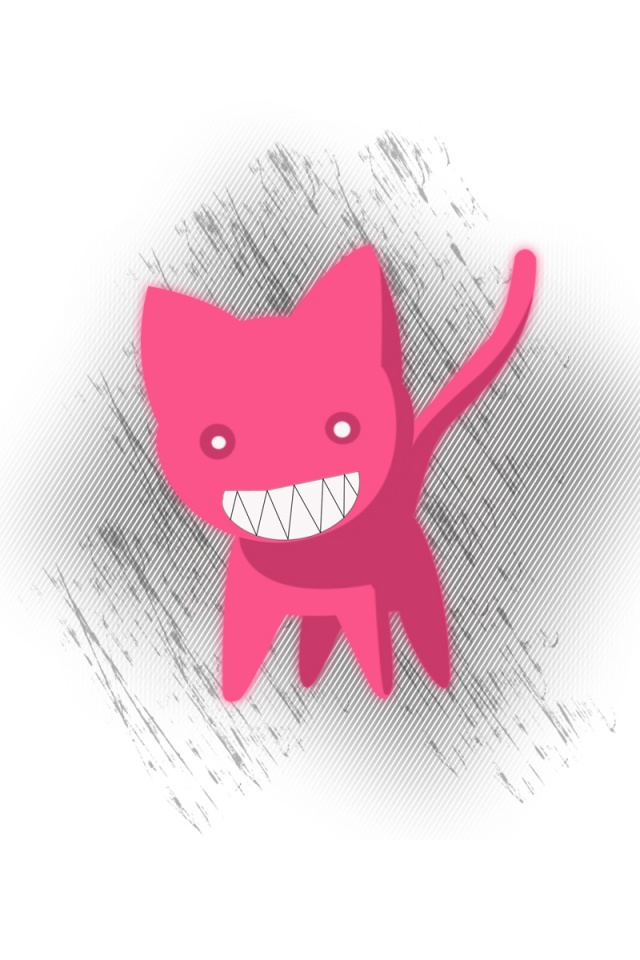 Pink Cat - HD Wallpaper 