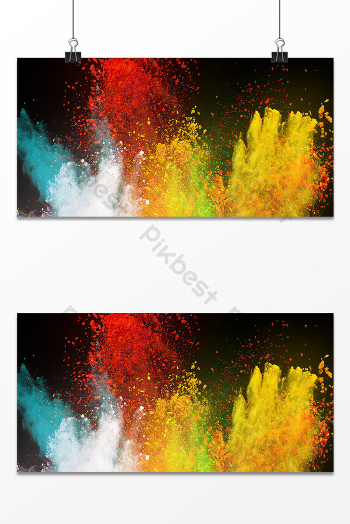 Desain Latar Belakang Tumpah Bubuk Berwarna - Visual Arts - HD Wallpaper 