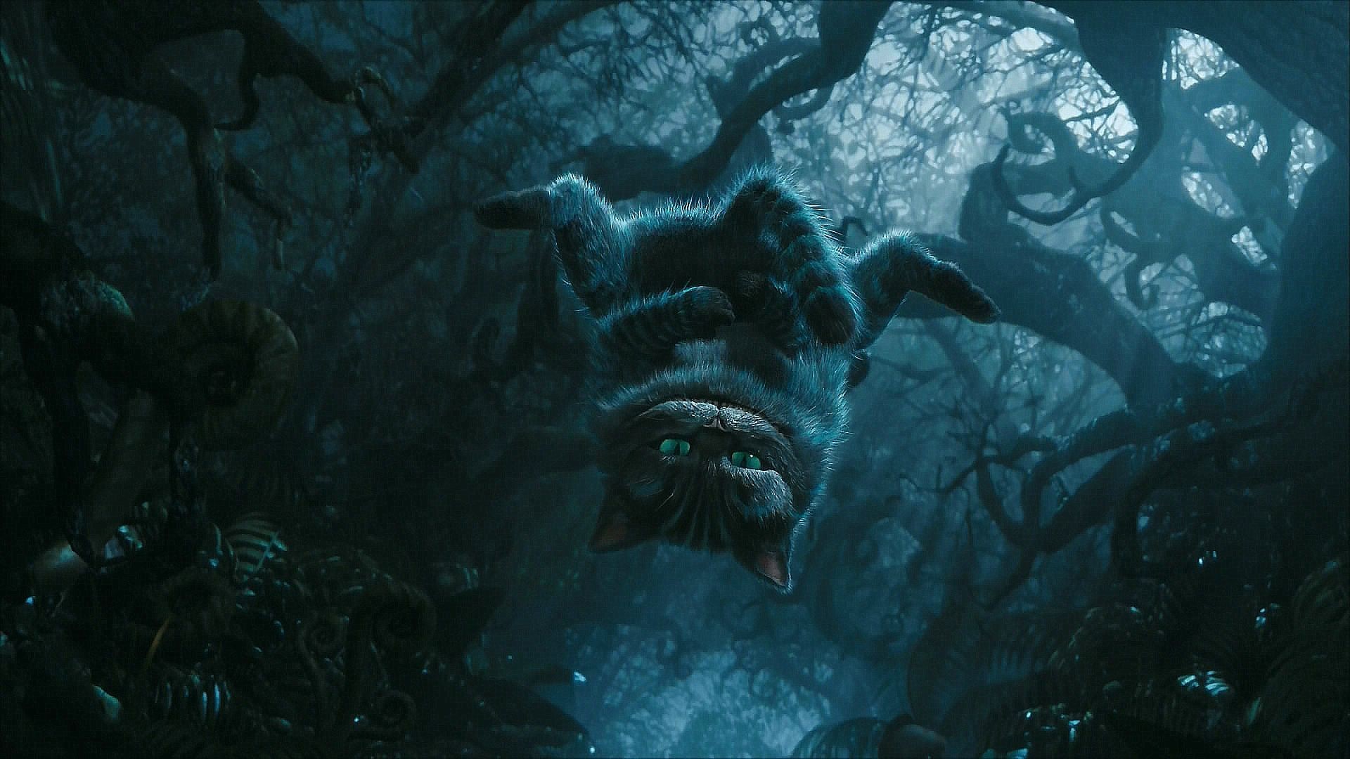 Cheshire Cat Alice In Wonderland Movie Desktop Wallpaper - Cheshire Cat Background Hd - HD Wallpaper 