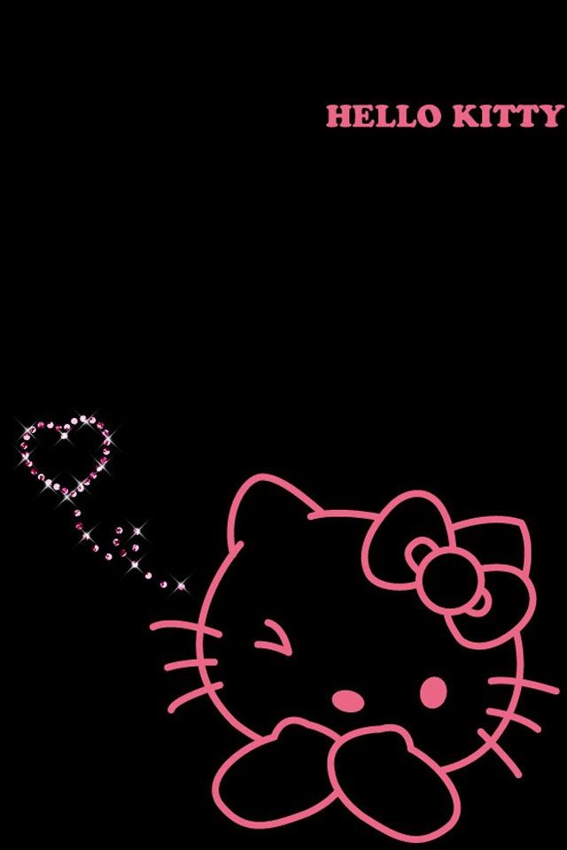 Hello Kitty Wallpaper Hd Android - Hello Kitty Black Background - HD Wallpaper 