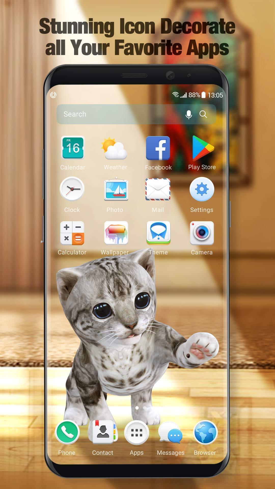 Cute Kitty 3d Live Wallpaper &amp - Bengal - HD Wallpaper 