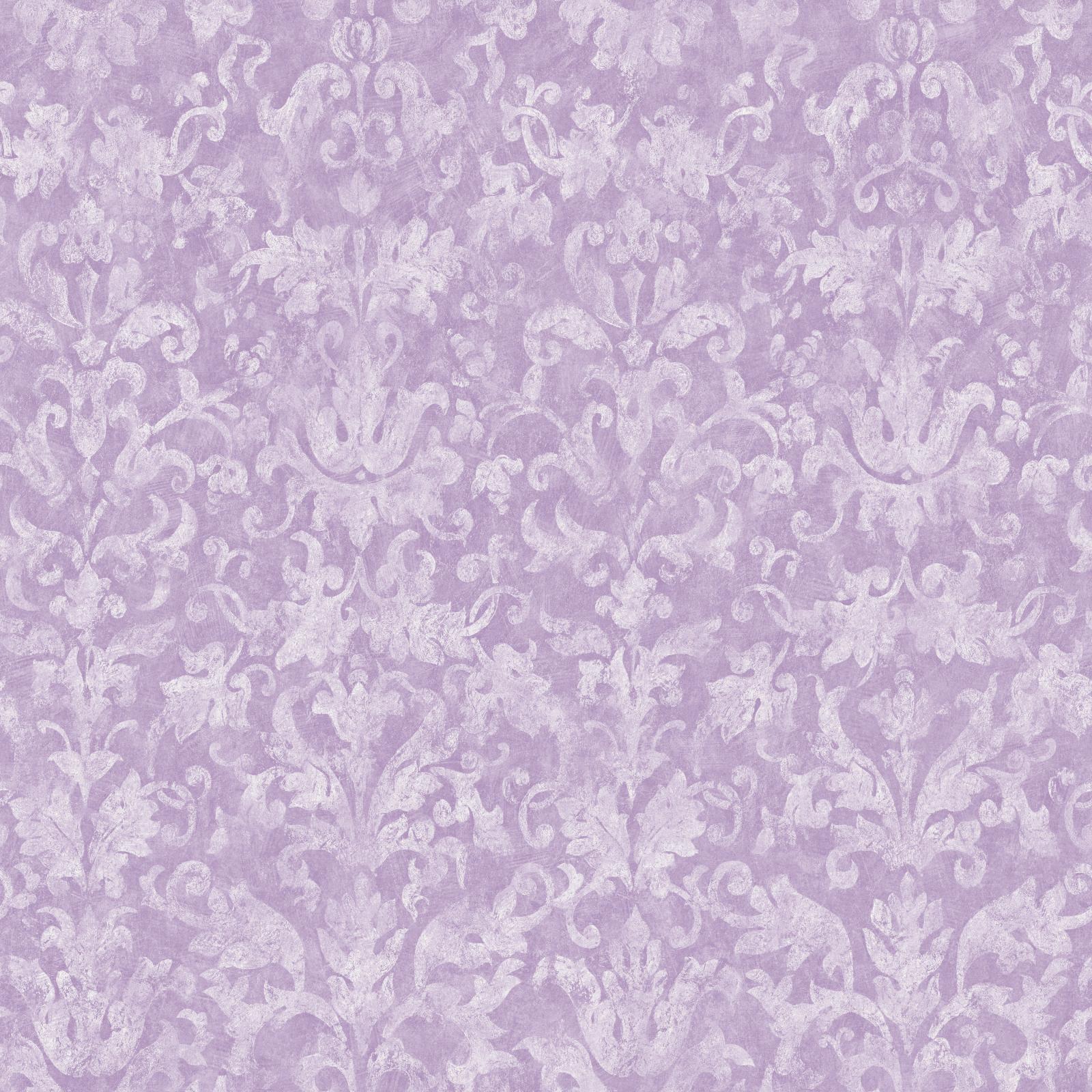 York Wallcoverings Peek A Boo Distressed Damask Wallpaper - Papel Arabesco Lilas - HD Wallpaper 