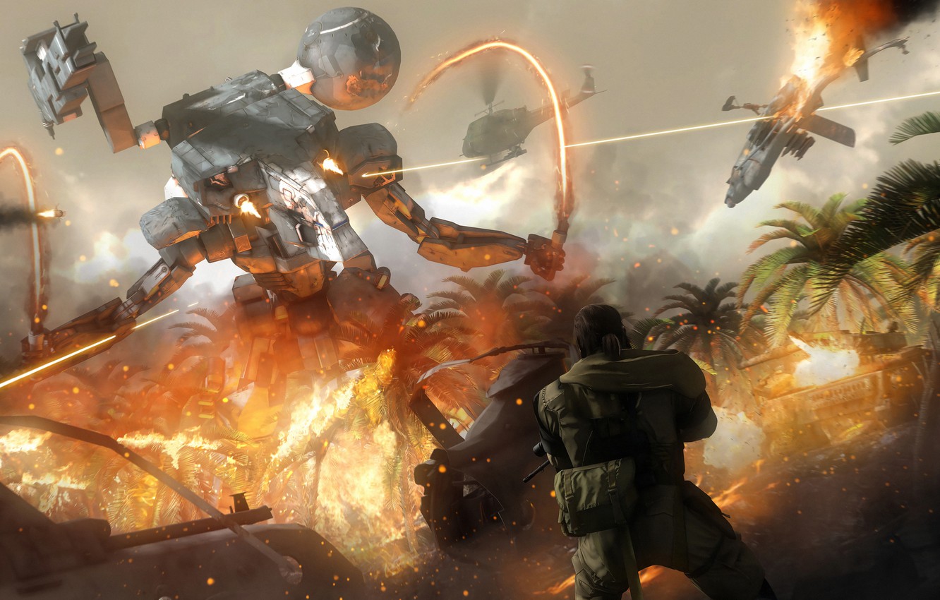 Photo Wallpaper Snake, Konami, Big Boss, Venom Snake, - Kingdom Of The Flies Concept Art - HD Wallpaper 