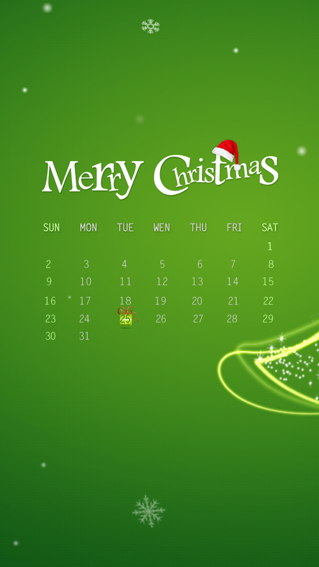 Christmas December 2012 Iphone Wallpaper - Iphone Se Wallpaper Christmas - HD Wallpaper 