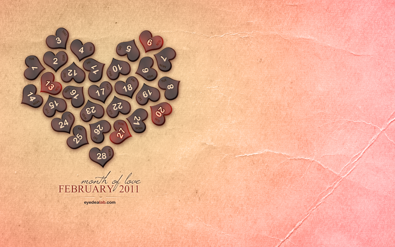 Hello February Month Of Love - HD Wallpaper 