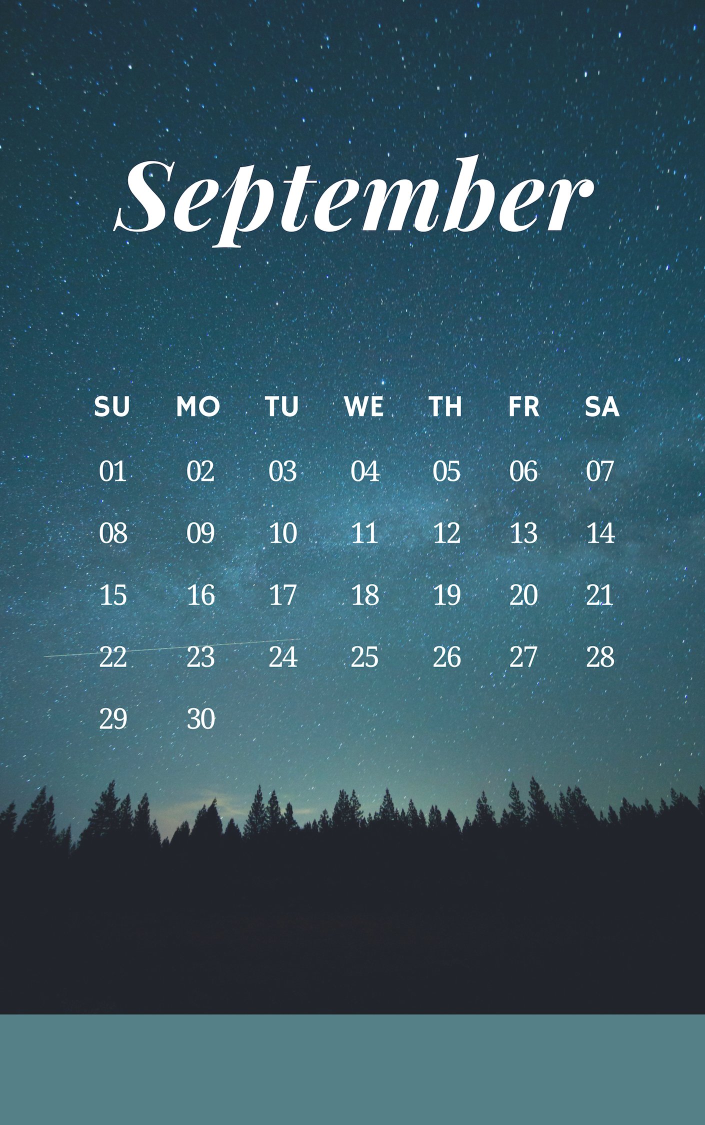 September 2019 Iphone Calenda - September 2019 Calendar Nature - HD Wallpaper 