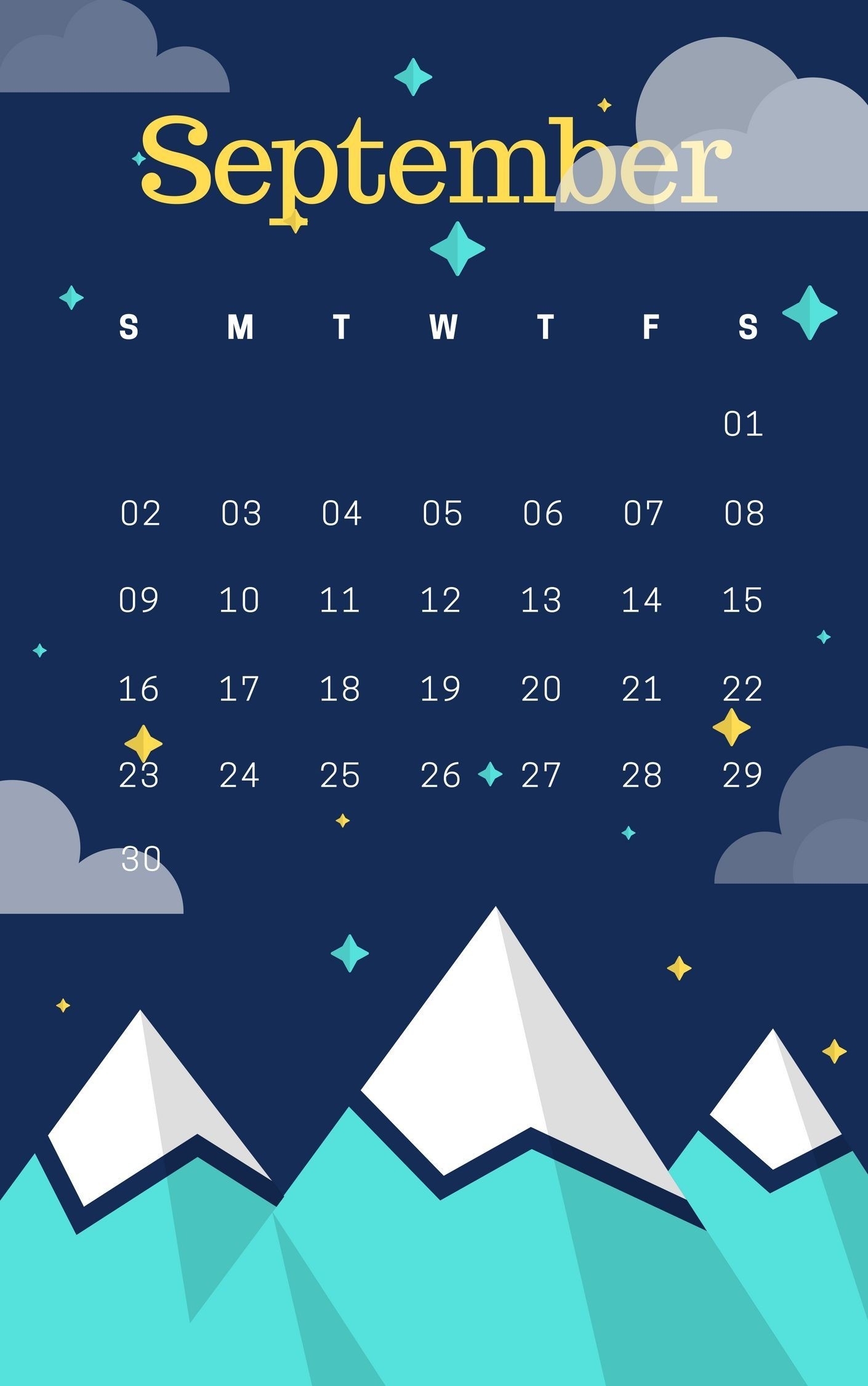 Latest September 2018 Iphone Wallpaper Iphone Calendars - Designer Calendar 2019 September - HD Wallpaper 