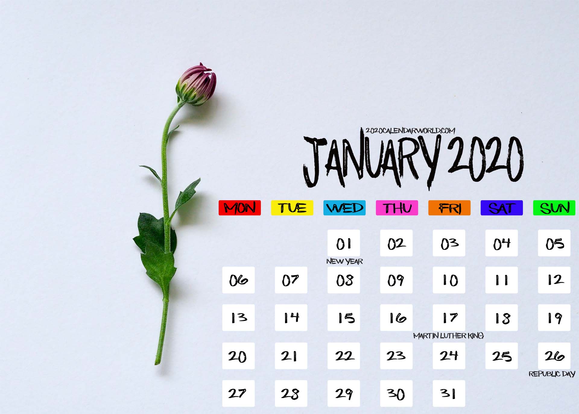2020 January Calendar For Tablet - Calendar Desktop Wallpaper January 2020 - HD Wallpaper 
