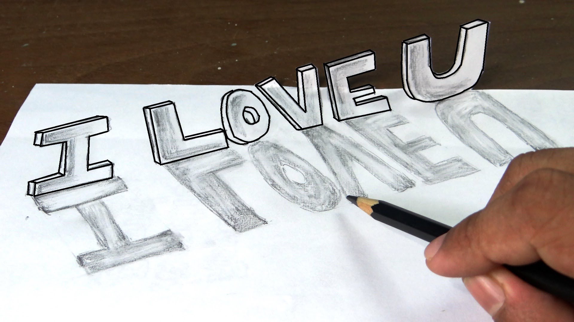 Graffiti I Love You 3d - HD Wallpaper 