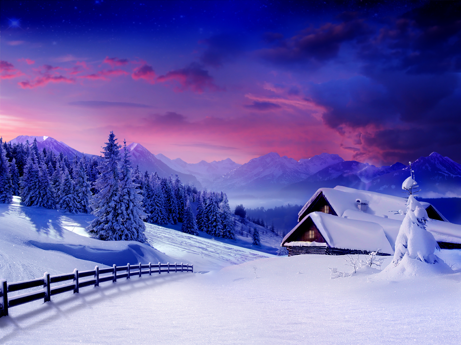 Beautiful Snow Background - HD Wallpaper 