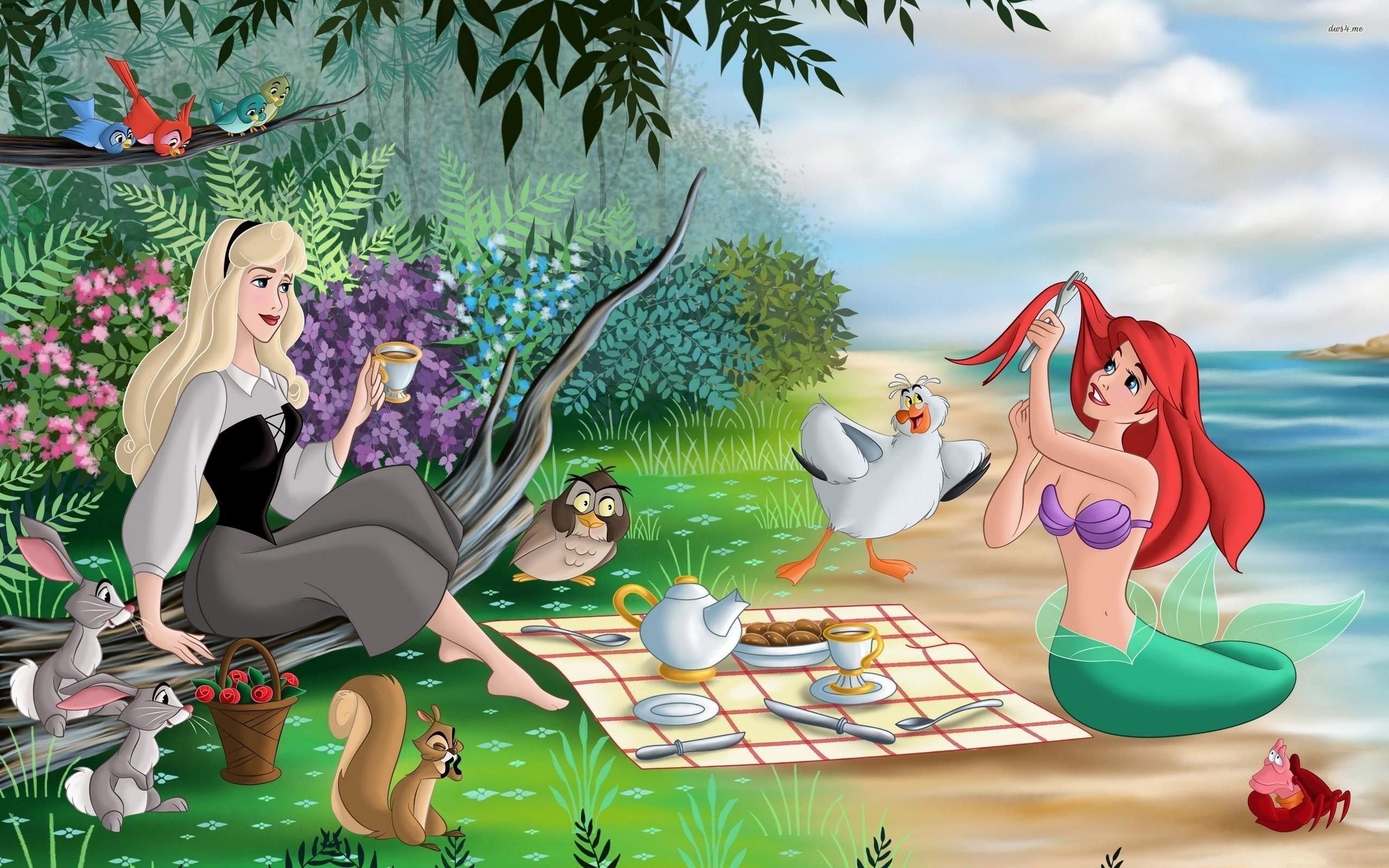 Little Mermaid Wallpaper Iphone 
 Data Src Cool The - Ariel And Sleeping Beauty - HD Wallpaper 