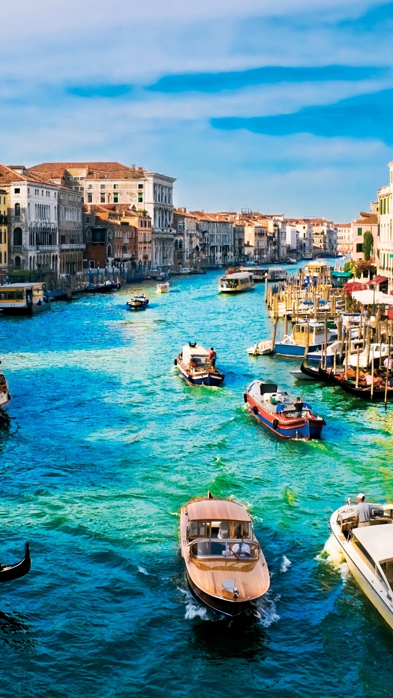 Wallpaper Italy, Venice, River, House, Dock - Grand Canal - HD Wallpaper 