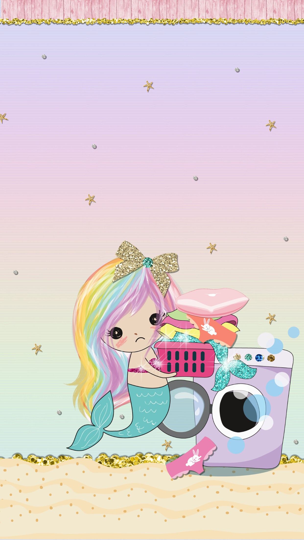 Mermaid Wallpaper For Iphone - Illustration - HD Wallpaper 