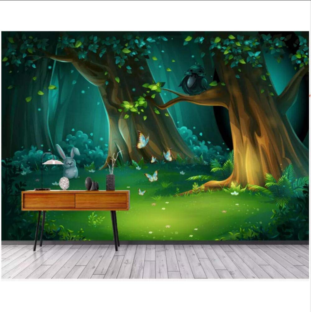 Cartoon Fantasy Forest Art - HD Wallpaper 