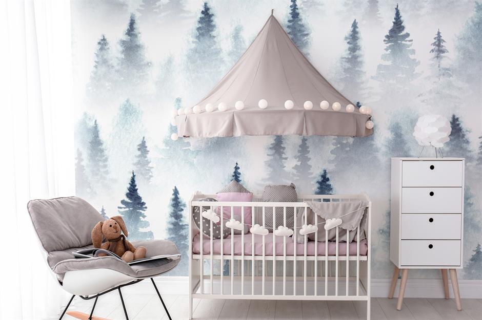 Nursery Wall Paint Forest - HD Wallpaper 