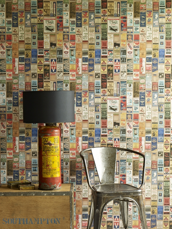 Linwood Ephemera - Papier Peint Deco Vintage - HD Wallpaper 