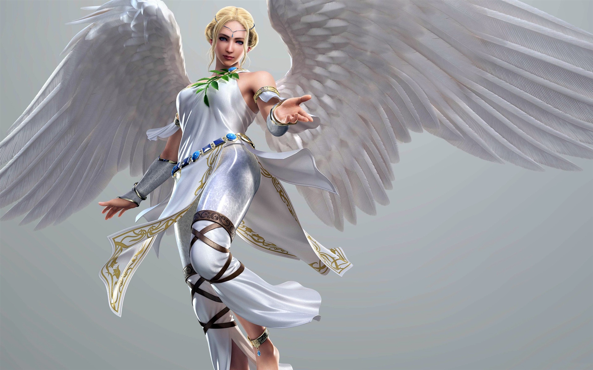 White Angel Girl Wings - HD Wallpaper 
