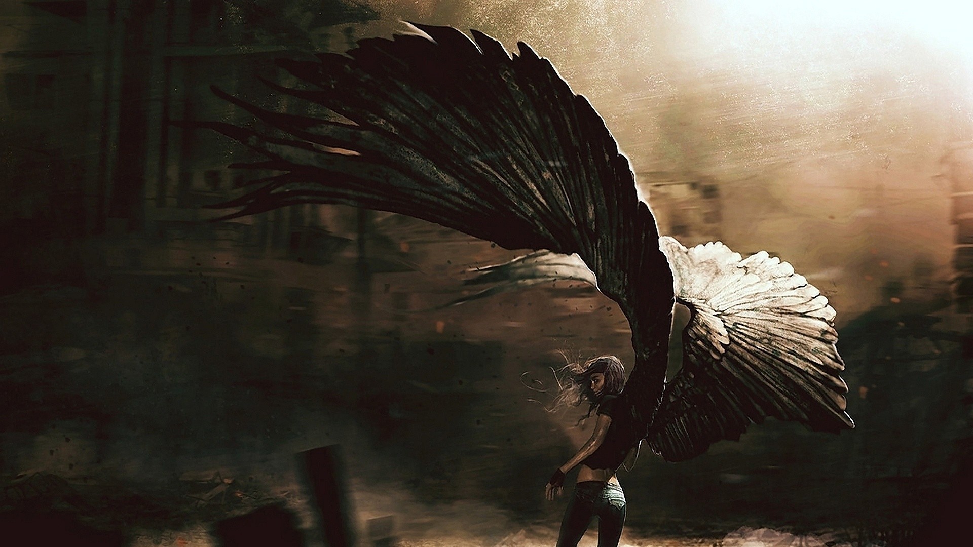 Angel Wings Wallpaper - HD Wallpaper 