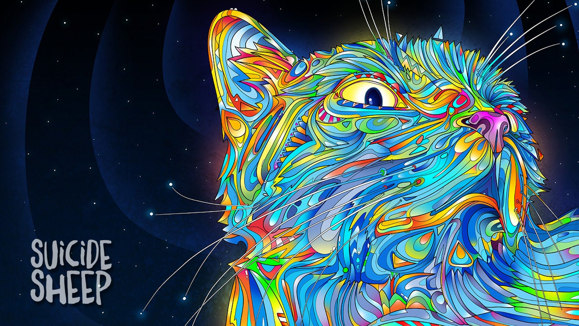 Trippy Cat Backgrounds - HD Wallpaper 