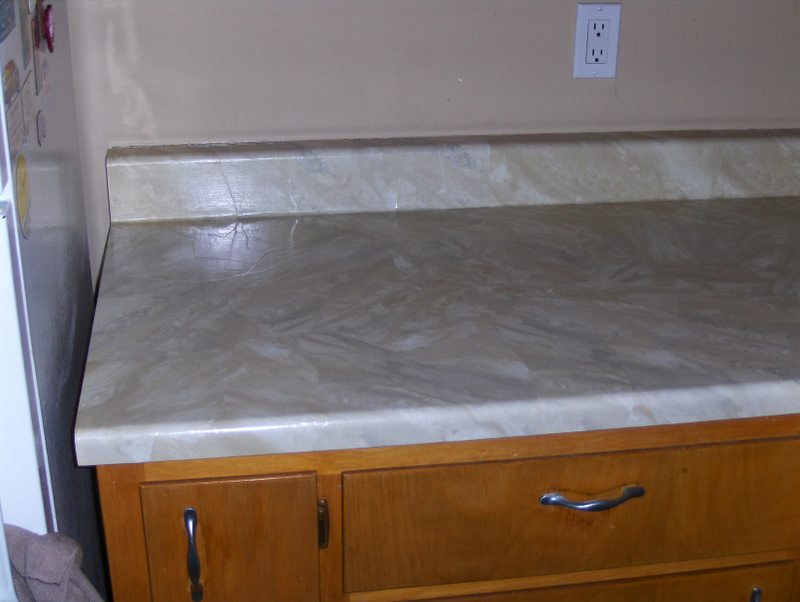 Kitchen Counter Tops Decorated In Faux Paint Finish - Countertop - HD Wallpaper 