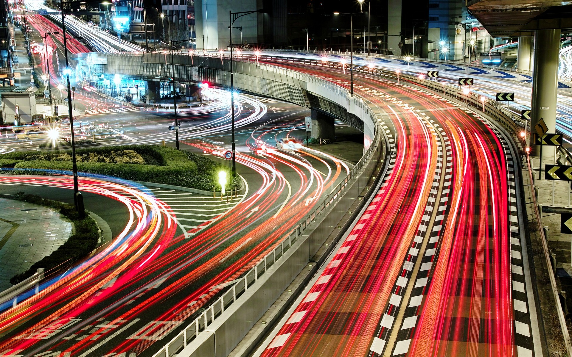 Japan Blur Traffic Road Transportation System Fast - Road High Exposure Photography - HD Wallpaper 