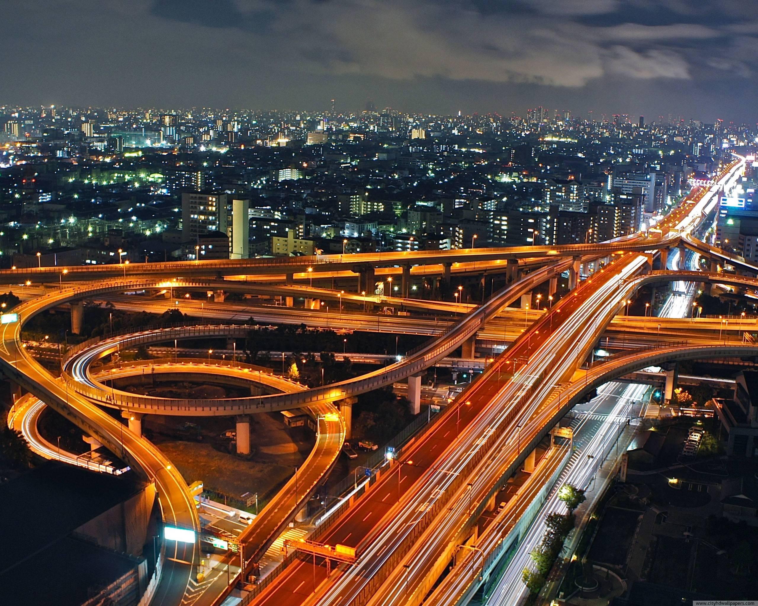 Night City, Japan - City Of Osaka Japan - HD Wallpaper 