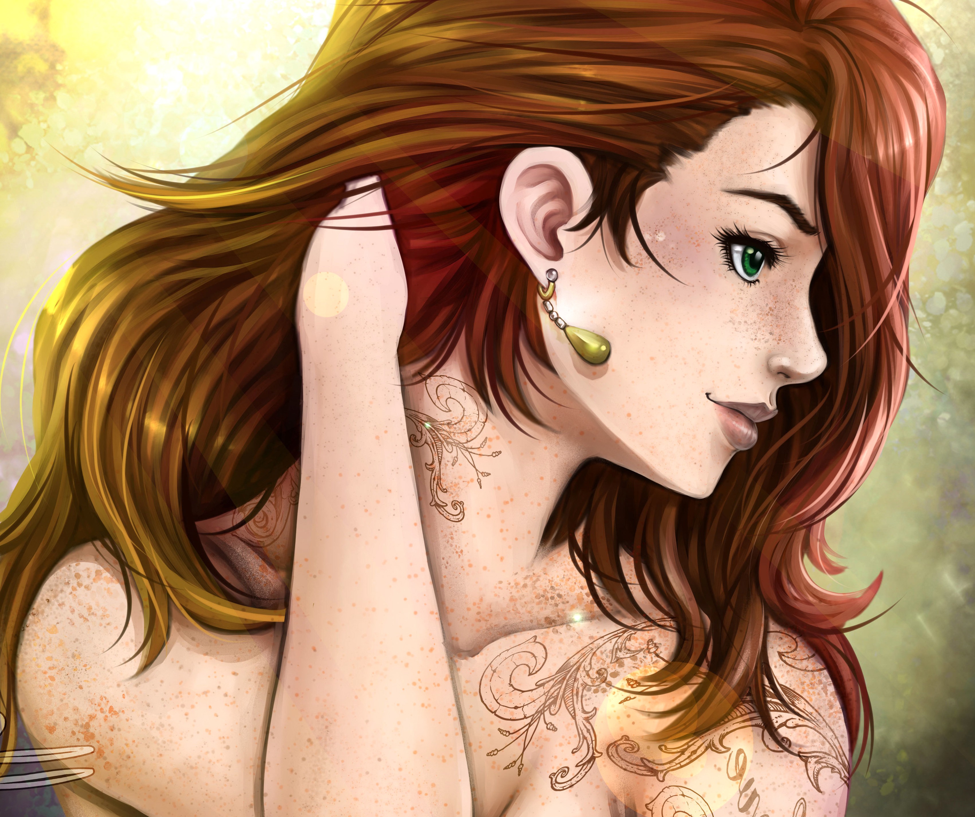 Digital Art Girl Drawing - HD Wallpaper 