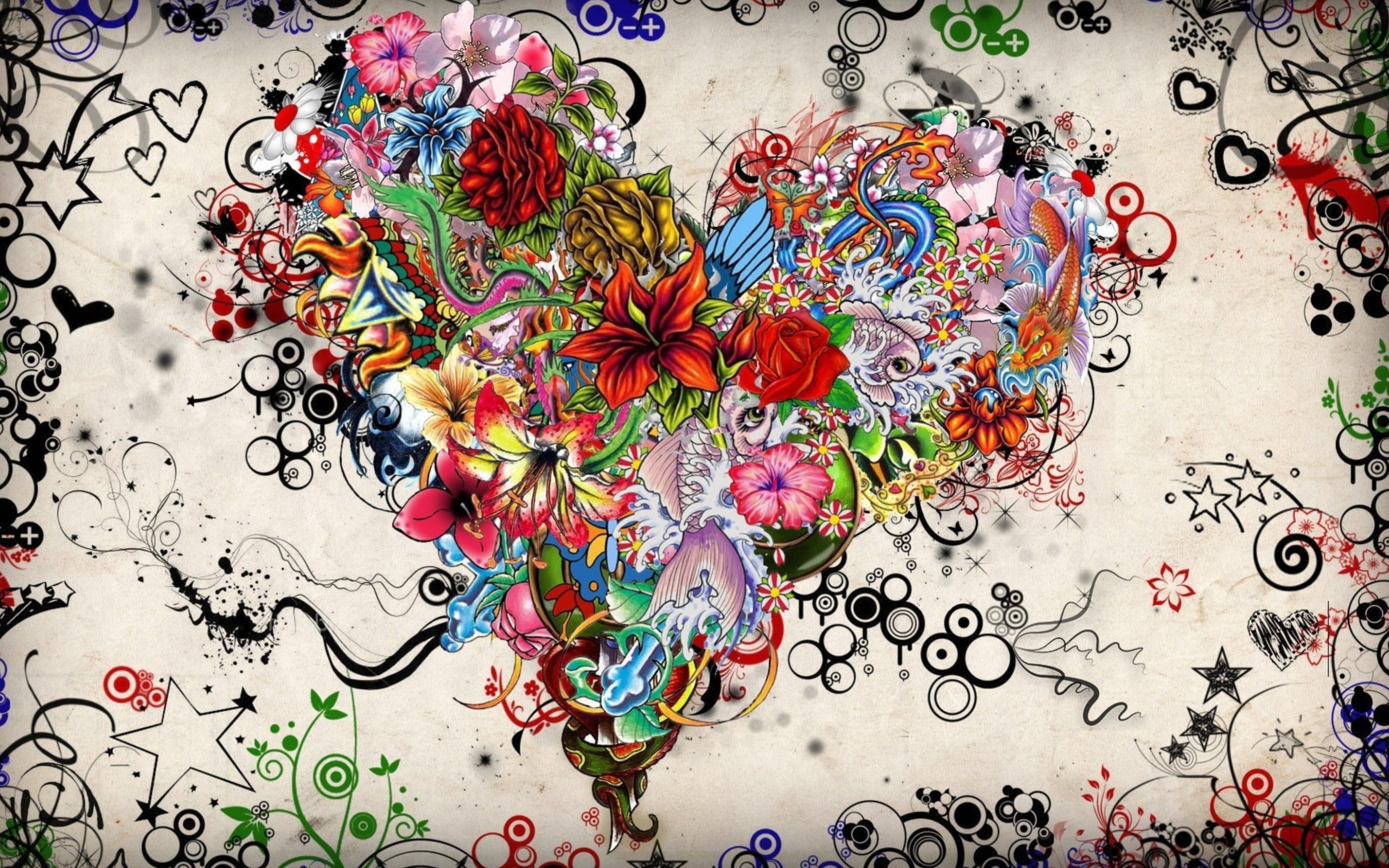 Tattoo Heart Background - HD Wallpaper 