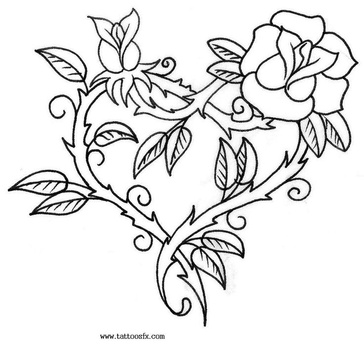 Best Heart Tattoo Designs Ideas Tree Heart - Heart Shaped Flower Drawing - HD Wallpaper 