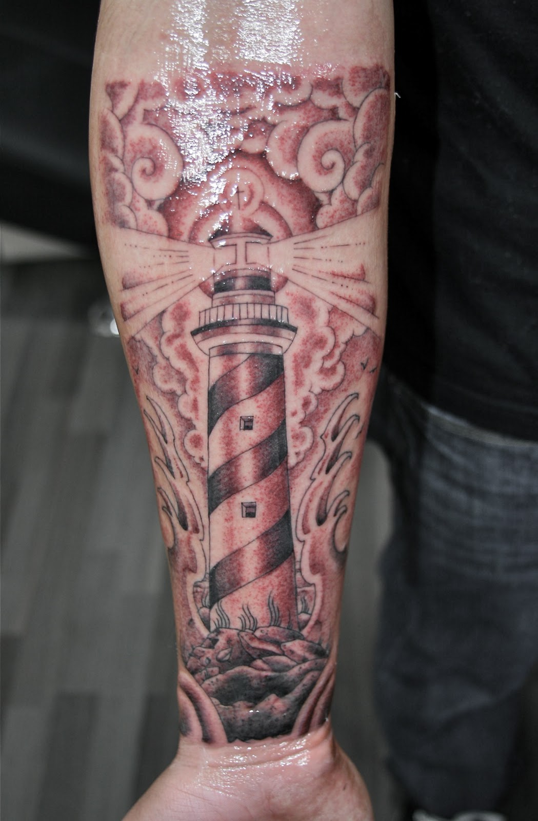 Lighthouse Tattoo Flash - Sailor Lighthouse Tattoo Designs - HD Wallpaper 