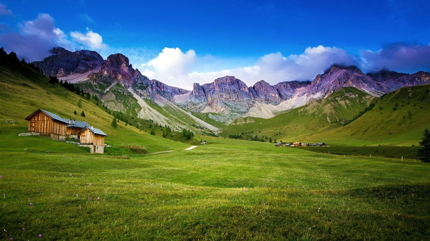 Beautiful Mountain House-hd Scenery Wallpaper2015 - San Pellegrino Pass - HD Wallpaper 