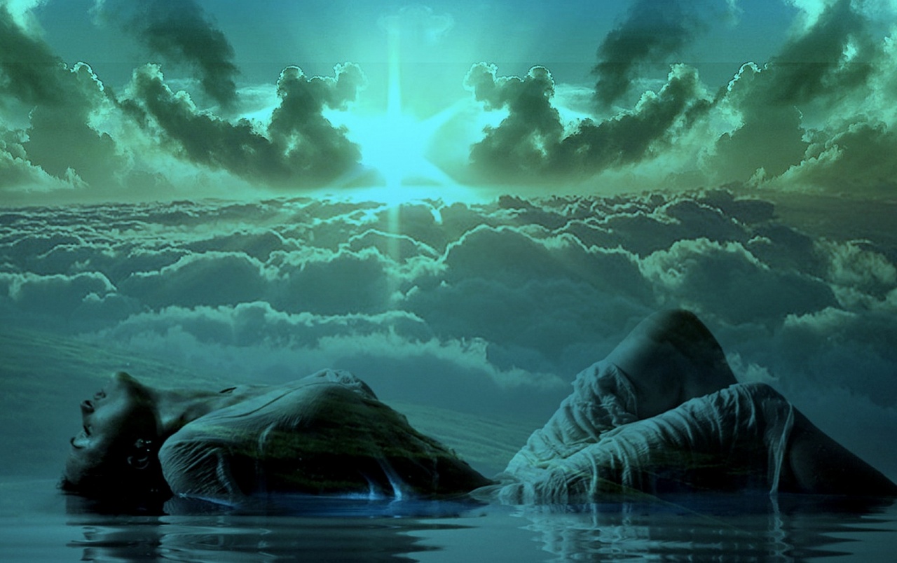 Woman Ocean Relaxing Wallpapers - Heavens Opened Up - HD Wallpaper 