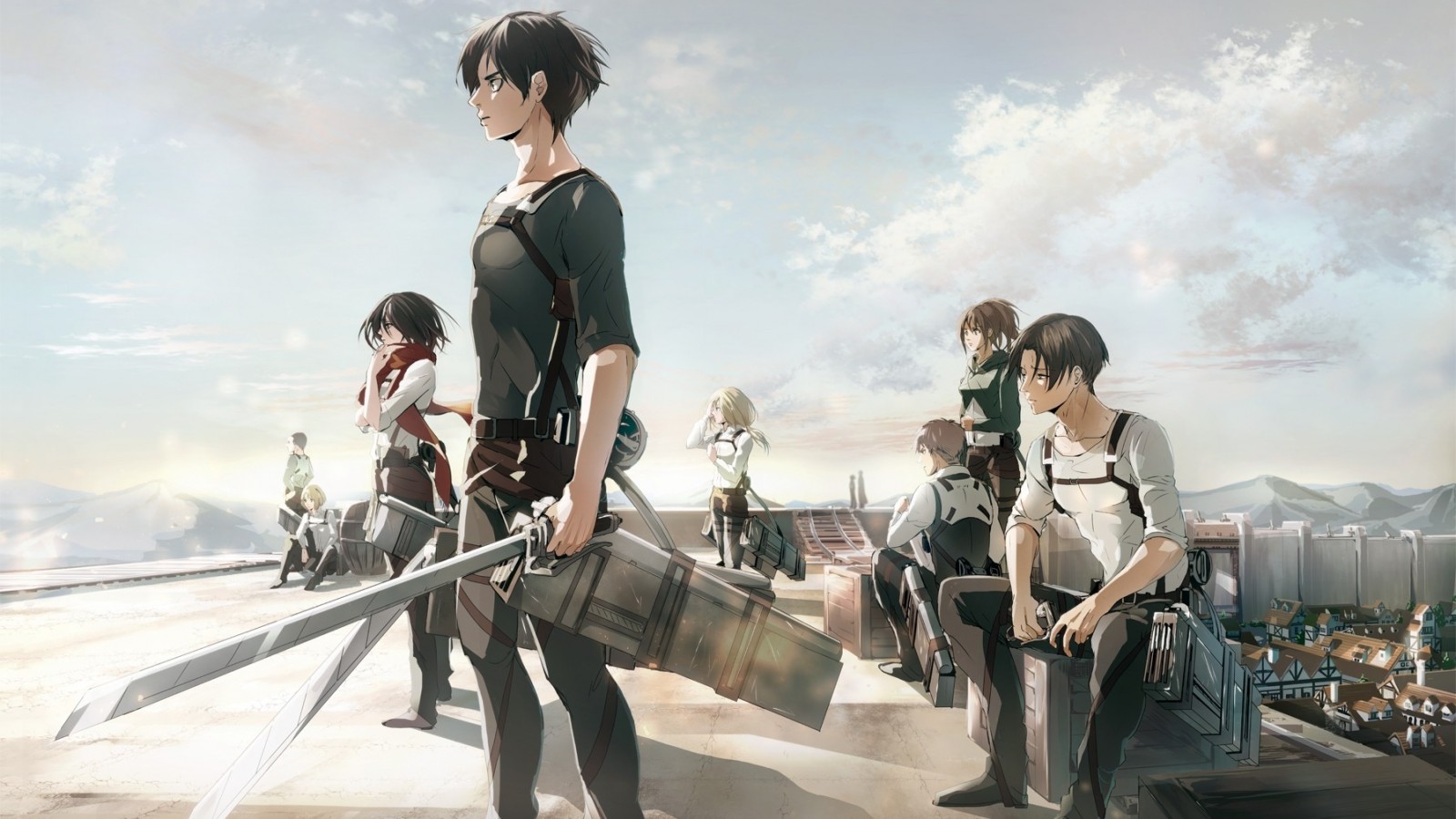Attack On Titan, Mikasa Ackerman, Eren Jaeger, Shingeki - Attack On Titan Wallpaper 4k - HD Wallpaper 