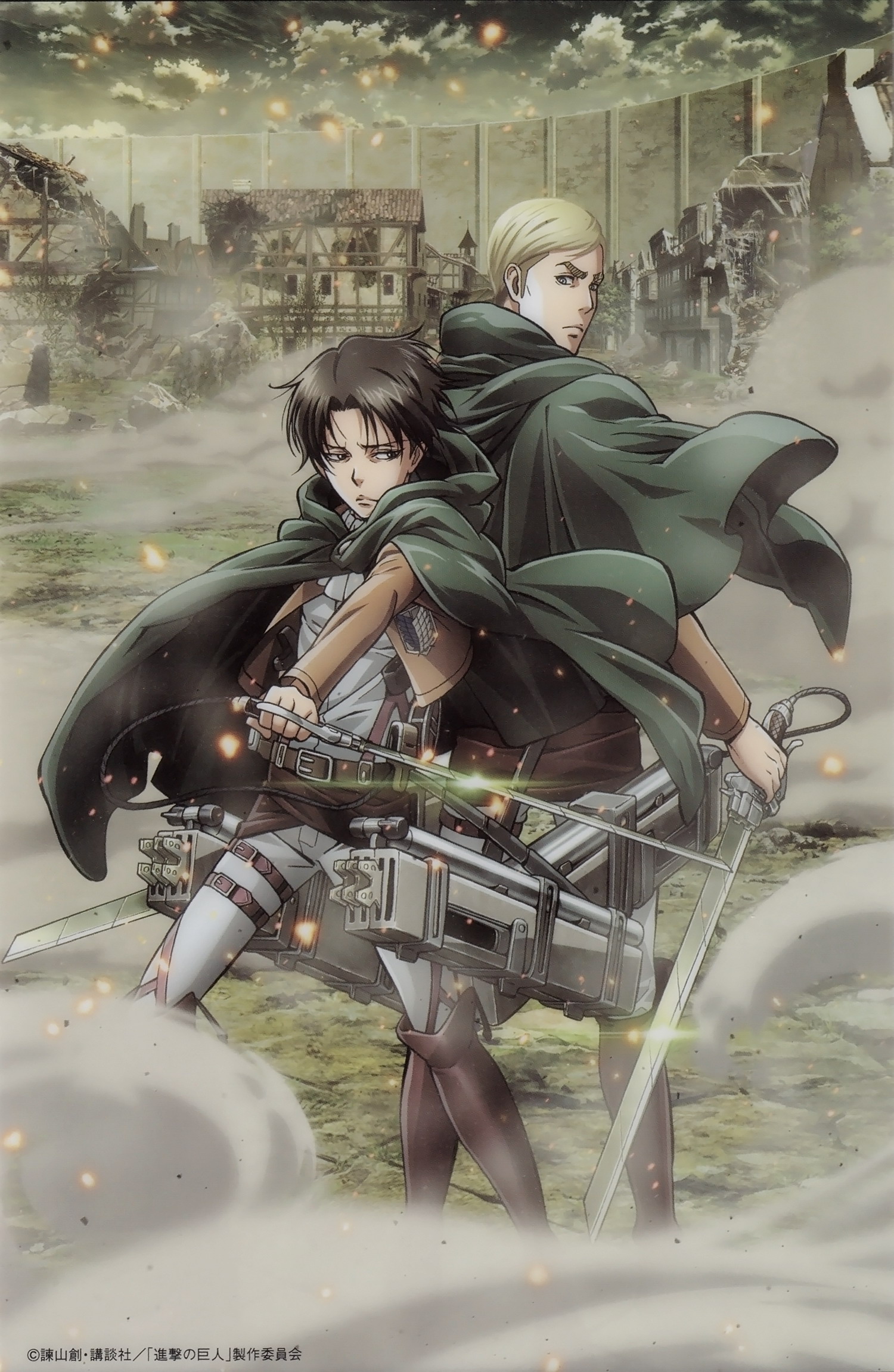 Aot Levi And Erwin - HD Wallpaper 