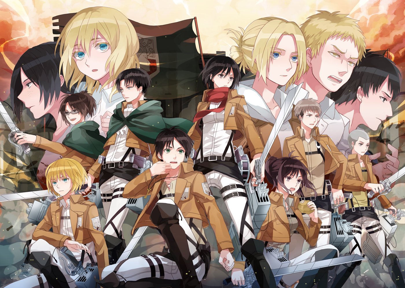 Attack On Titan Family - HD Wallpaper 