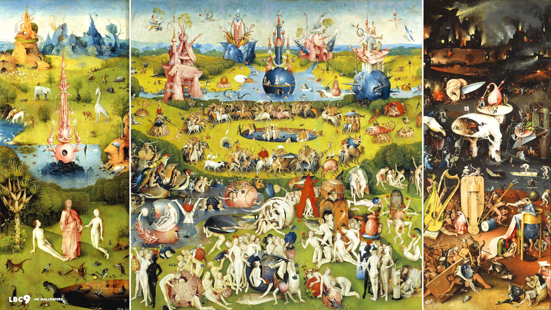 Hieronymus Bosch Garden Of Earthly Delights - HD Wallpaper 