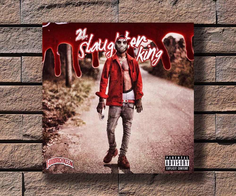Y848 21 Savage Slaughter King Music Rapper Album Cover 21 Savage Slaughter King 1000x833