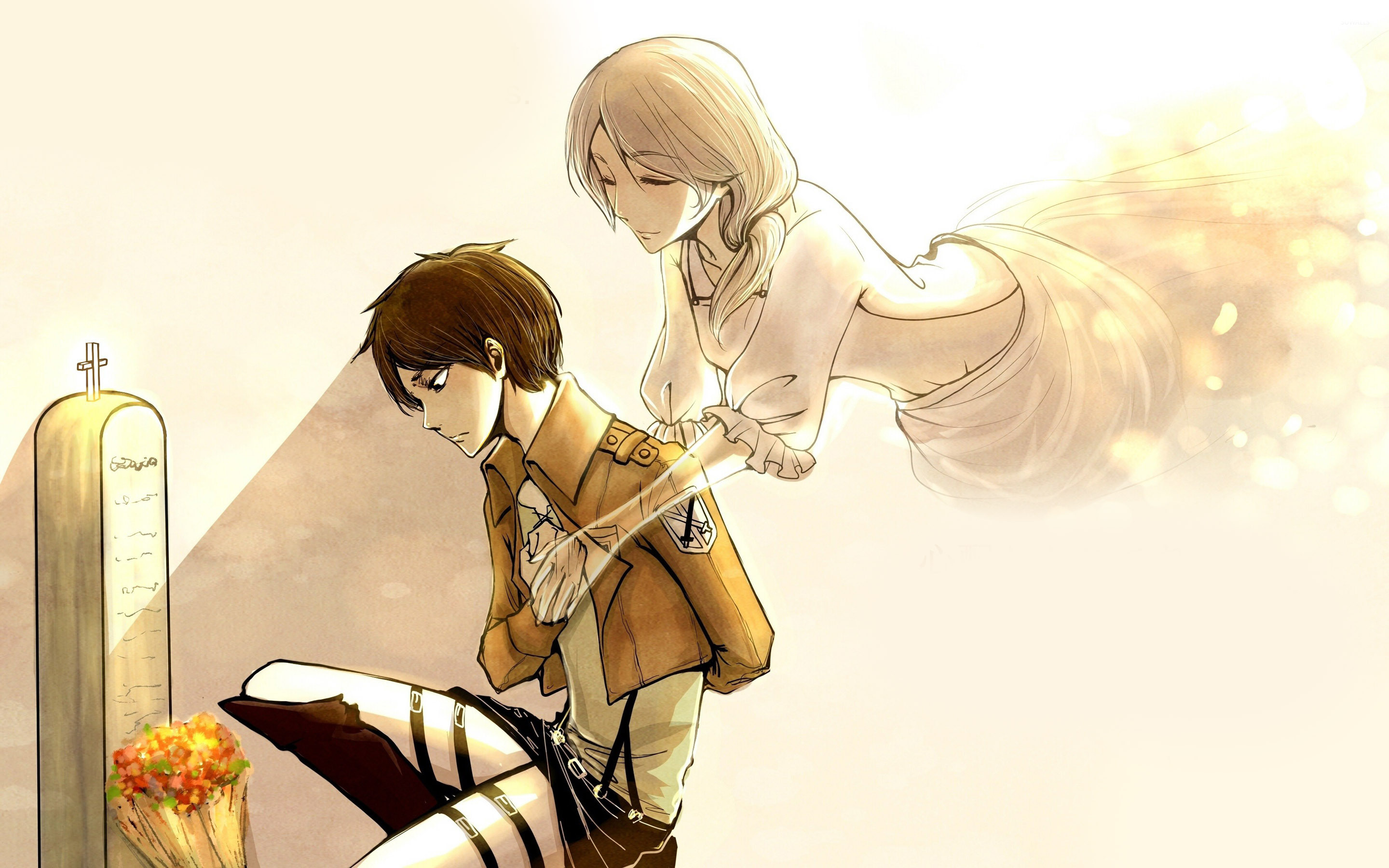 Attack On Titan Carla And Eren - HD Wallpaper 