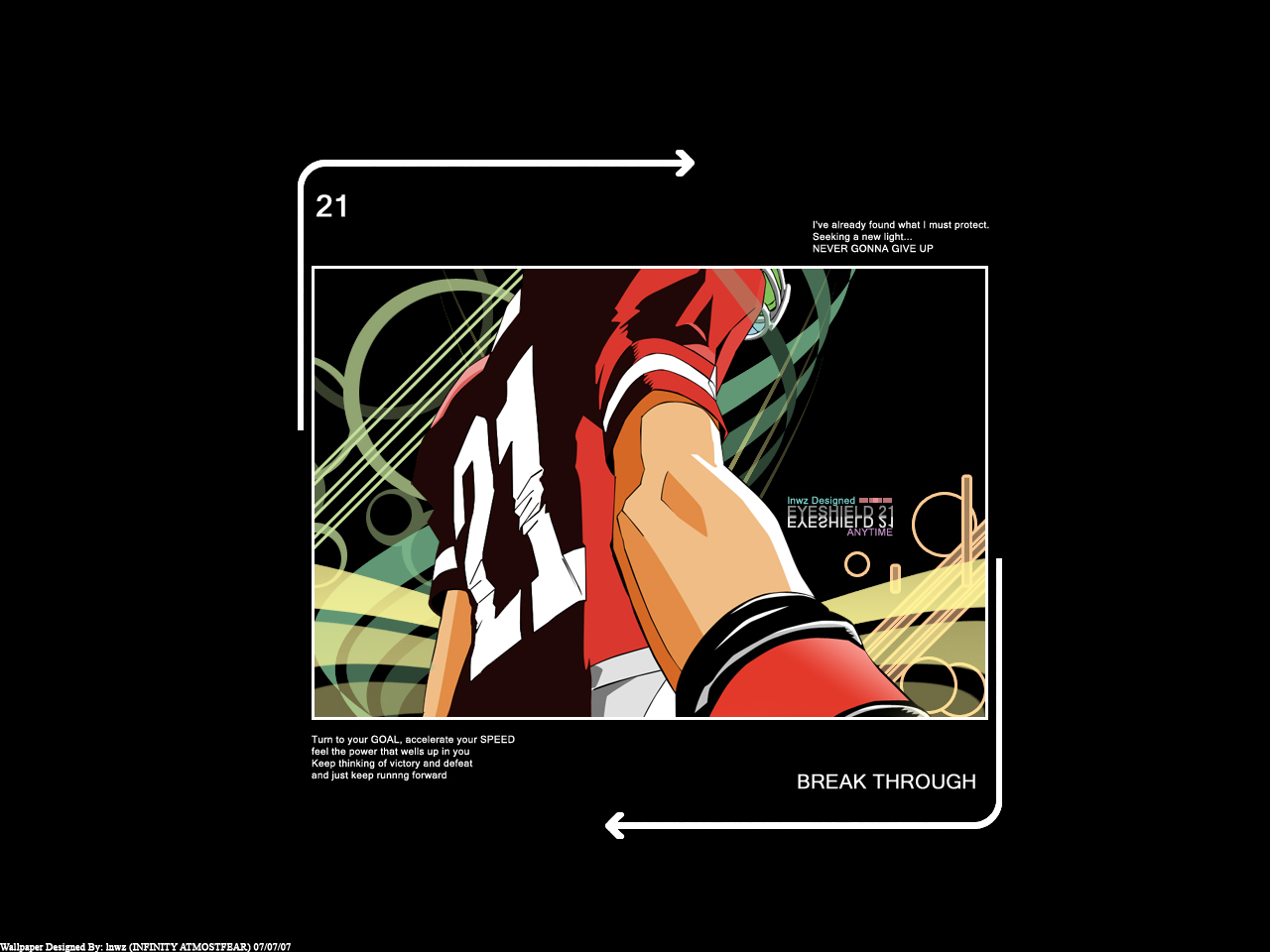 Eyeshield 21 Kobayakawa Sena - Graphic Design - HD Wallpaper 